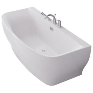 ANZZI Bank Series 5.41 ft. Freestanding Bathtub with Deck Mounted