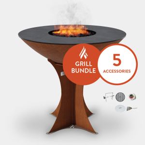 Arteflame Classic 40" Grill with Euro Base Home Chef Bundle With 5