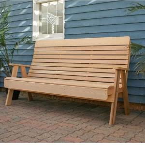 Creekvine Designs 6' Cedar Twin Ponds Highback Bench