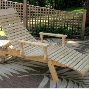 Creekvine Designs Treated Pine Chaise Lounge with Arms