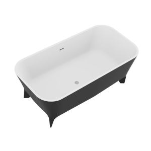 ANZZI Nightshade 63 in. Solid Surface Freestanding Bathtub FT-AZ115