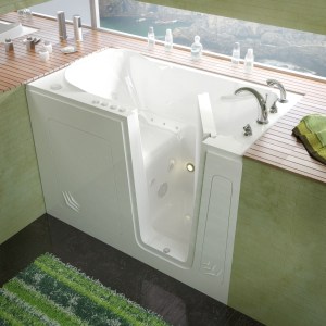 MediTub Walk-In 30 x 54 Right Drain White Whirlpool & Air Jetted