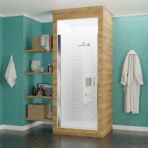 ANZZI Lancer 23 in. x 72 in. Semi-Frameless Shower Door with TSUNAMI