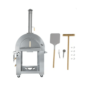 Kokomo Grills 32 Inch Dual Fuel Gas or Wood Fired Stainless Steel