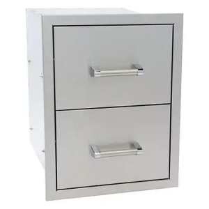 Kokomo Grills Stainless Steel Double Drawer for Outdoor Kitchen