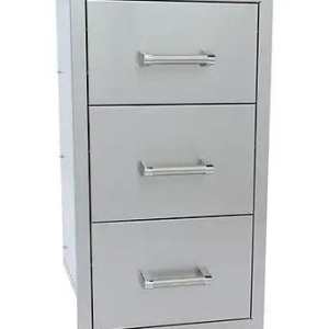 Kokomo Grills Stainless Steel Triple Drawer for Outdoor Kitchen