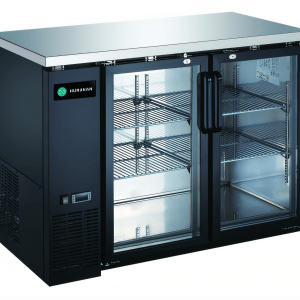 Hurakan 48-Inch Narrow Back Bar Refrigerator with 2 Glass Doors