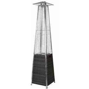 RADtec Tower Flame 89-Inch Tall Black & Grey Wicker Propane Patio