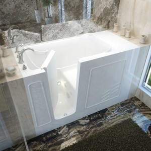 MediTub Walk-In 30 x 60 Left Drain White Whirlpool Jetted Walk-In
